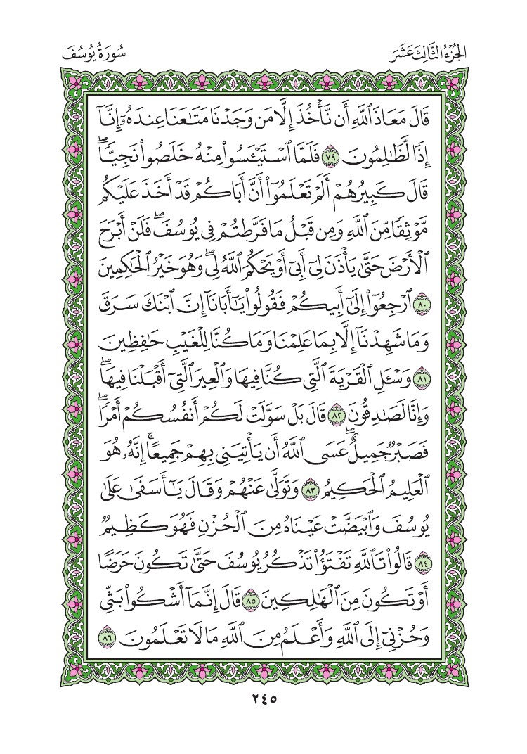 12. سورة يوسف - Yusuf مصورة من المصحف الشريف 0248